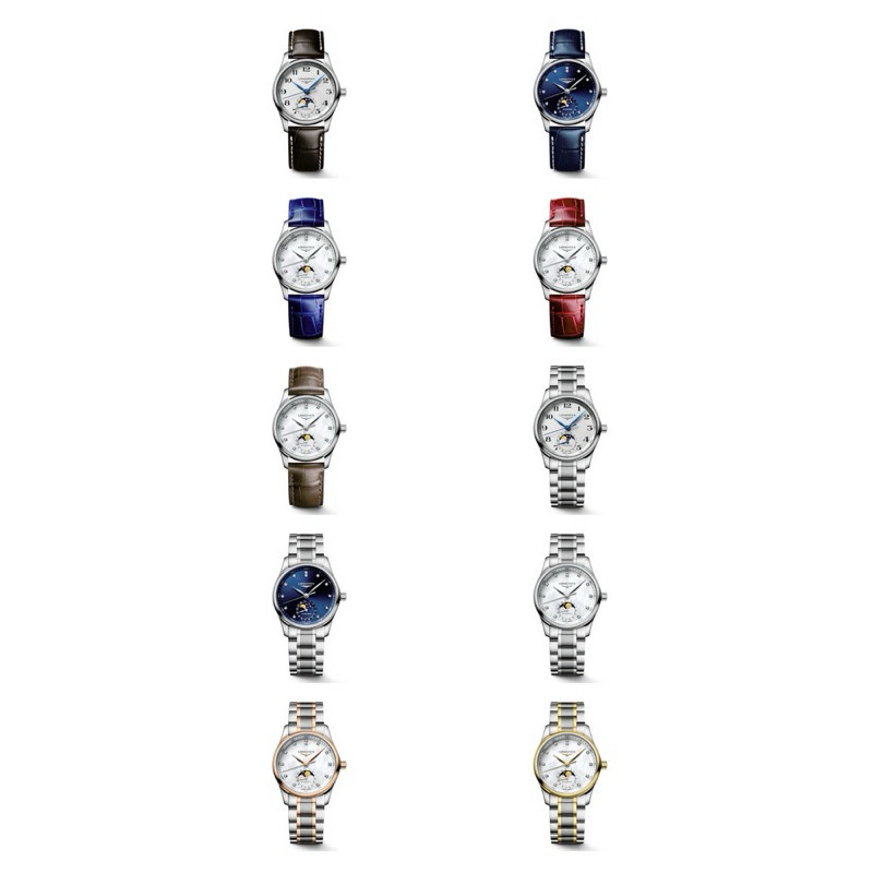 ♞,♘THE LONGINES MASTER COLLECTION MOONPHASE LADIES