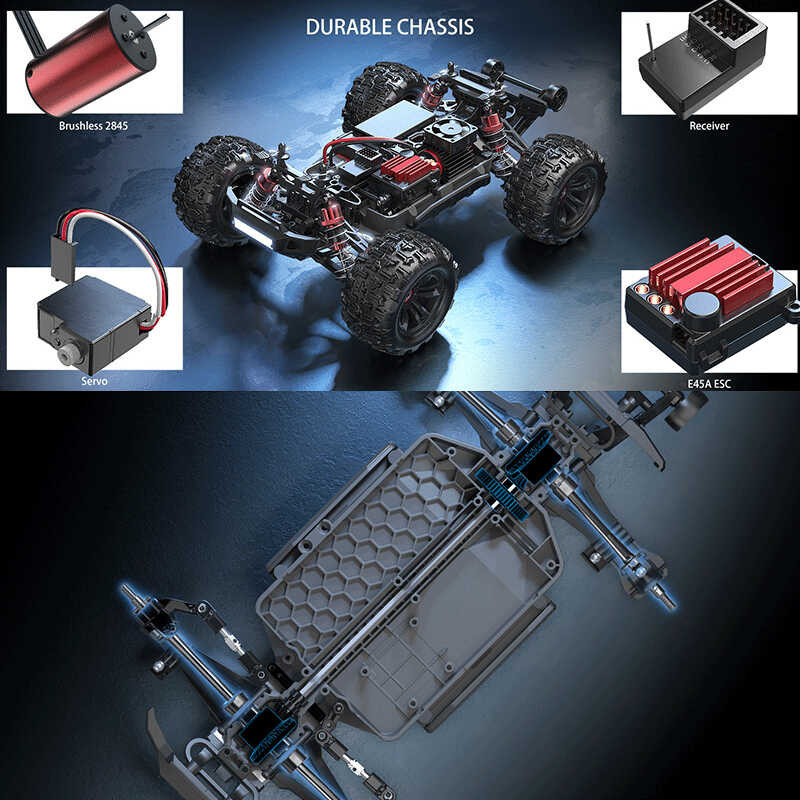 ♎ MJX Hyper Go 16210 ความเร็วสูง Brushless 4X4 การควบคุมระยะไกลปิด