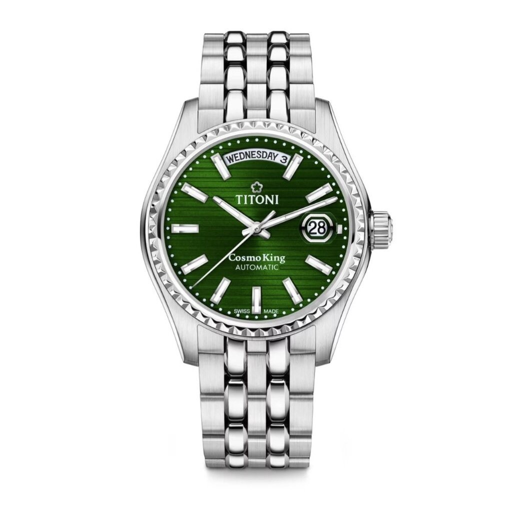 ♞,♘(ประกันศูนย์ไทย) TITONI Automatic COSMO KING รุ่น 797 S-697 (หน้าปัดสีเขียว)