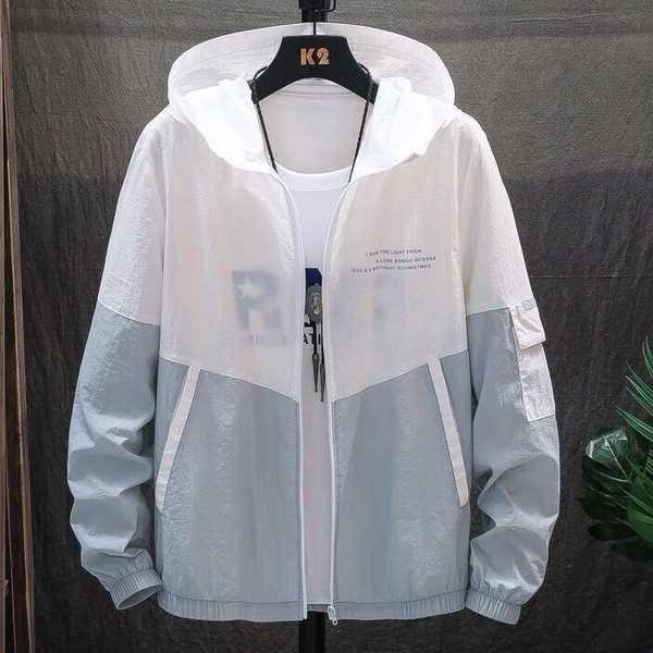 เสื้อกันuv uinqlo เสื้อกันแดดสำหรับผู้ชายเสื้อโค้ทผ้าไหมน้ำแข็งแบบบางสำหรับฤดูร้อนเสื้อกันลมป้องกัน