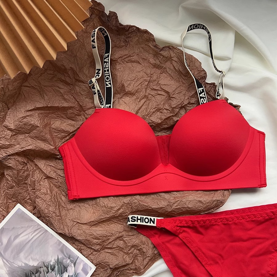 1 ชุดwomen Seamless Bra+Panties Push Up ฟองน้ําหนาเยาวชนสาวไร้สายชุดชั้นในความเรียบง่ายชุดชั้นในหญิง Bralette ราคา ถูกที่สุด ดีลบีเคเค แกลเลอรีภาพที่ 7
