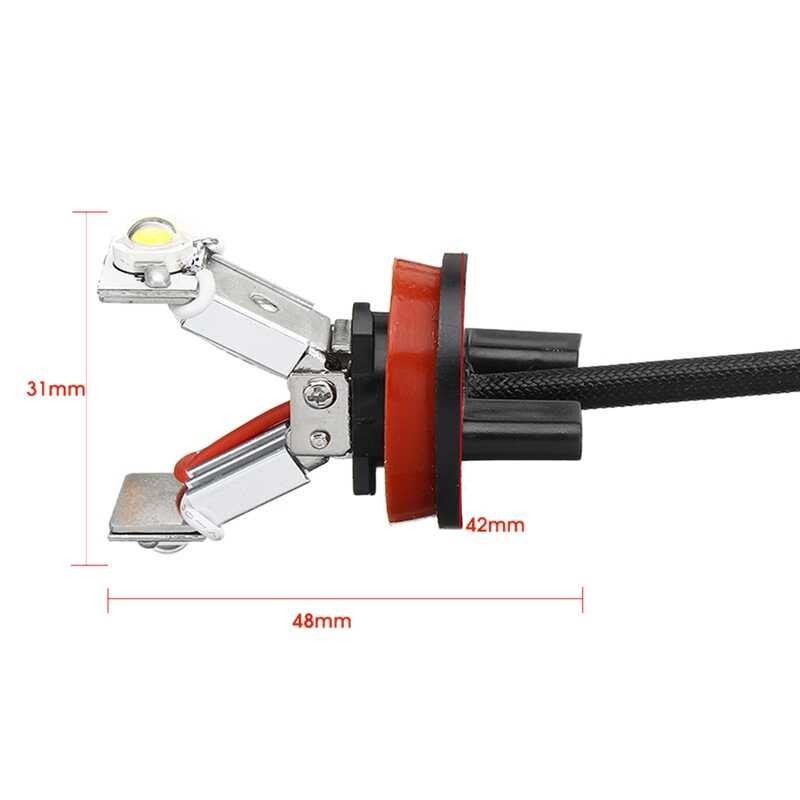 ❤ 2Pcs Car LED Angel Eye 6000K H8 Light Bulb For E82 E87 E90 E91 E92 M3 E93 E60 E61 E63 E70 X5 E7