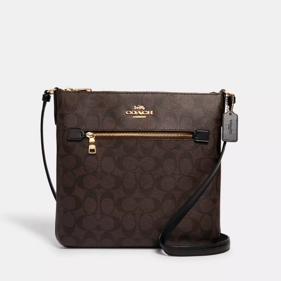 Coach Rowan File Bag สีน ้ ําตาล สีดํา C1554