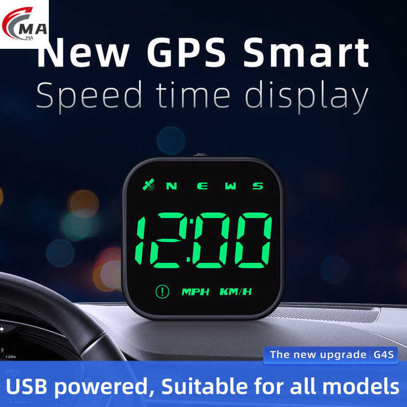 ❤ 【In Stock Ma】Car HUD G-Ps System Head Up Display Speedometer Projector With Co-Mpass Secur