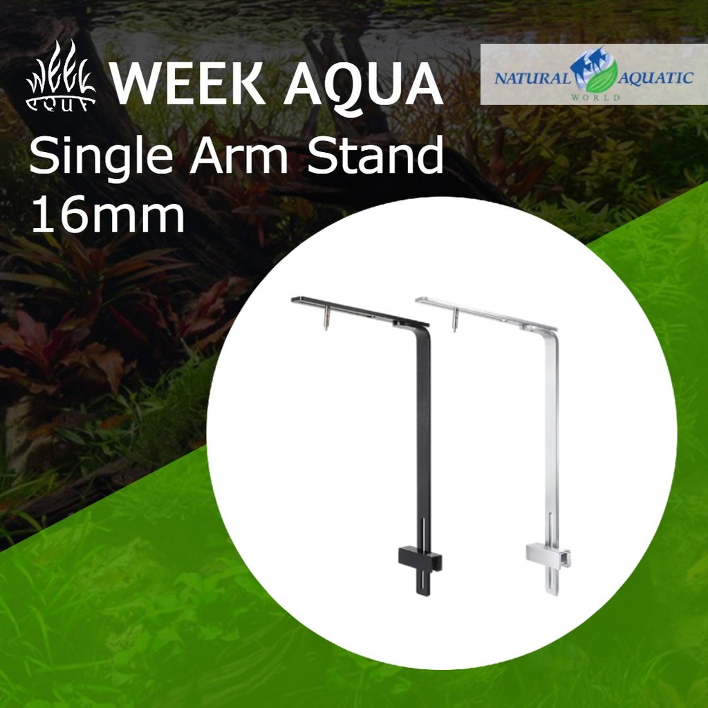 Week Aqua ขาตั้งแขนเดี่ยว 16 มม. (สีดํา/เงิน)