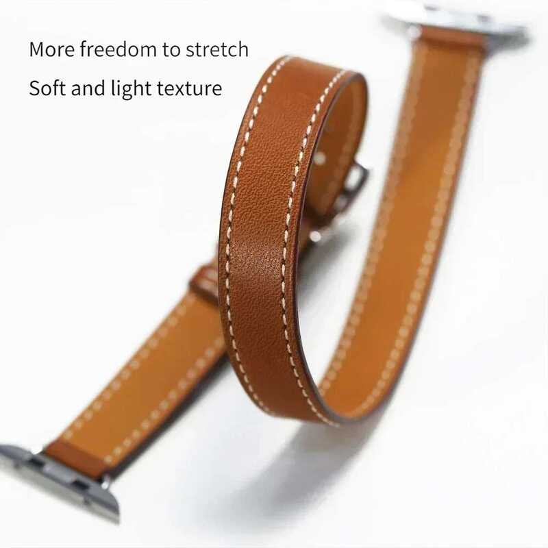 ❤️ สายหนังสําหรับ Apple Watch Band 49 มม.46 มม.41 45 มม.40 มม.44 Correa สําหรับ Iwatch Series 9