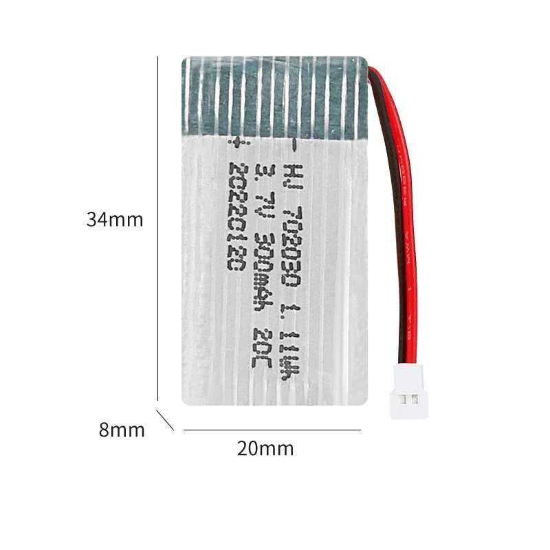 ❤️ แบตเตอรี่โดรน Li-Po 702030 Mah 3.7V 300Mah สำหรับ Fq777ซิมา X11 E55 F180 U816โดรนอาร์ซีแบตเต
