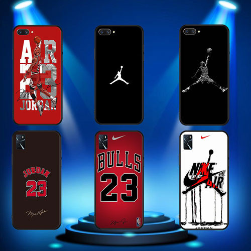สีดําอ่อนRealme 2 A5 3 3 Pro 5 5i 5s 5pro Q 6i 6pro Jordan 23 เคสโทรศัพท์