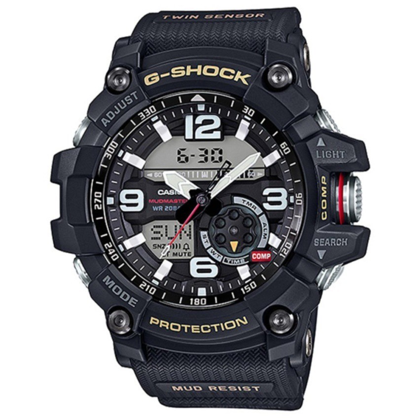 ♞,♘,♙Casio G-Shock นาฬิกาข้อมือผู้ชาย สายเรซิ่น รุ่น GG-1000,GG-1000-1A - สีดำ
