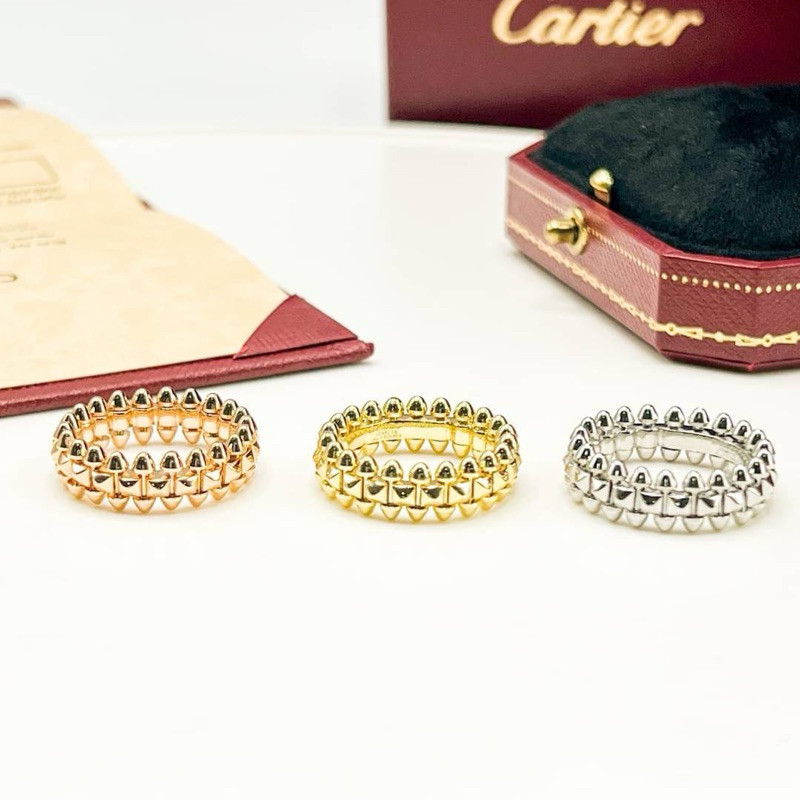 ♞,♘CLASH DE CARTIER RINGS Size : 6-7-8 Color : pink gold / gold / white gold