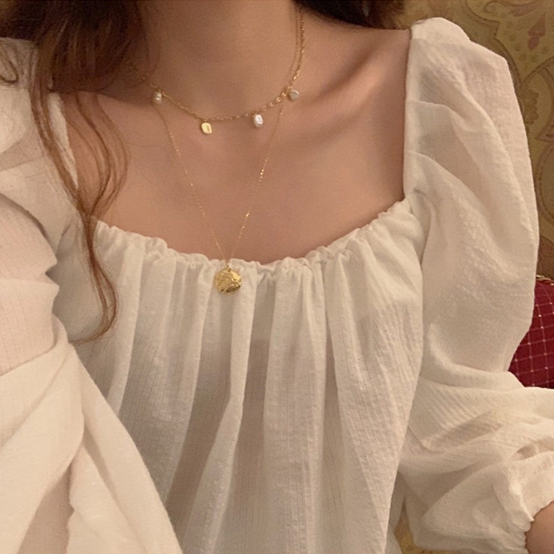 jarin_official  ♞เสื้อเชิ้ตแขนยาว สไตล์วินเทจ สำหรับผู้หญิง