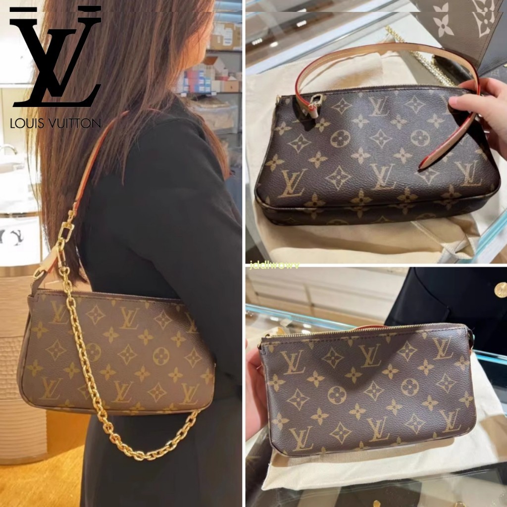 ♞,♘ของแท้ 100% ผลิตในฝรั่งเศส กระเป๋าผู้หญิงหลุยส์วิตตอง Louis Vuitton POCHETTE ACCESSOIRES กระเป๋า