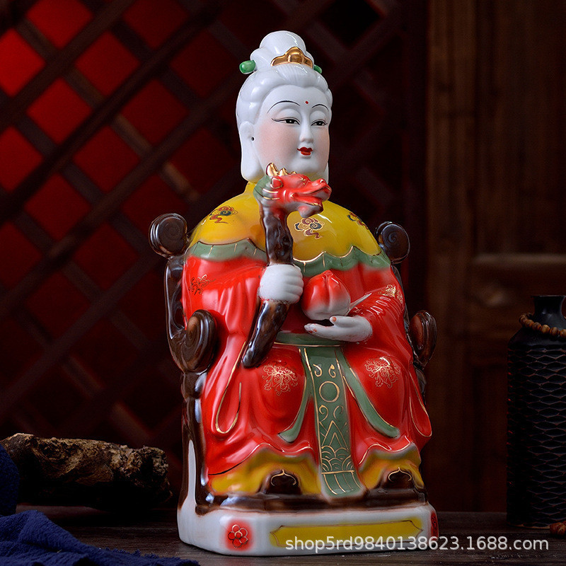 Wusheng Old Mother Buddha Statue Decoration Ceramic Goddess Statue