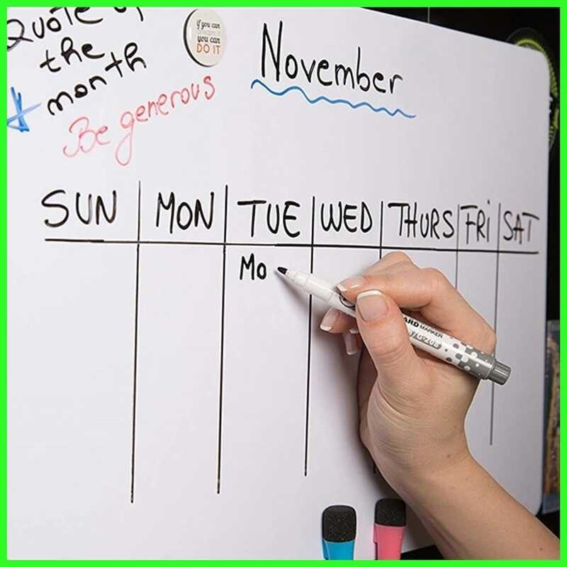 WKIXZJKWHG {Hot 114} A3 Size Magnetic Dry Erase Whiteboard PET Reusable Writing Board Presentation