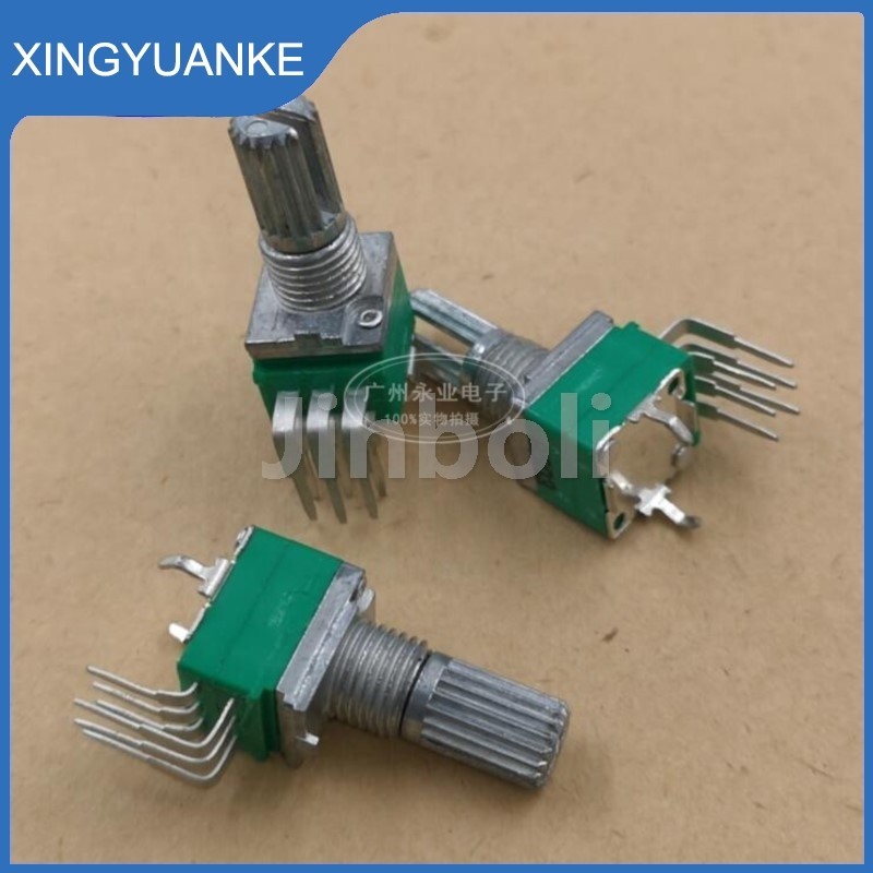 2pcs RK097G คู่แนวตั้ง Potentiometer Bent เท้า 6Pins A10K A103 A20K A203 A50K A503 A100K A104 ปริมาณ