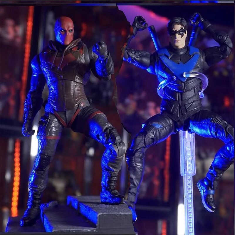 Mcfarlane 4 Gotham Knight Red Night Wing Robin Hood Bat Girls ของเล่นหุ่นแอ็คชั่