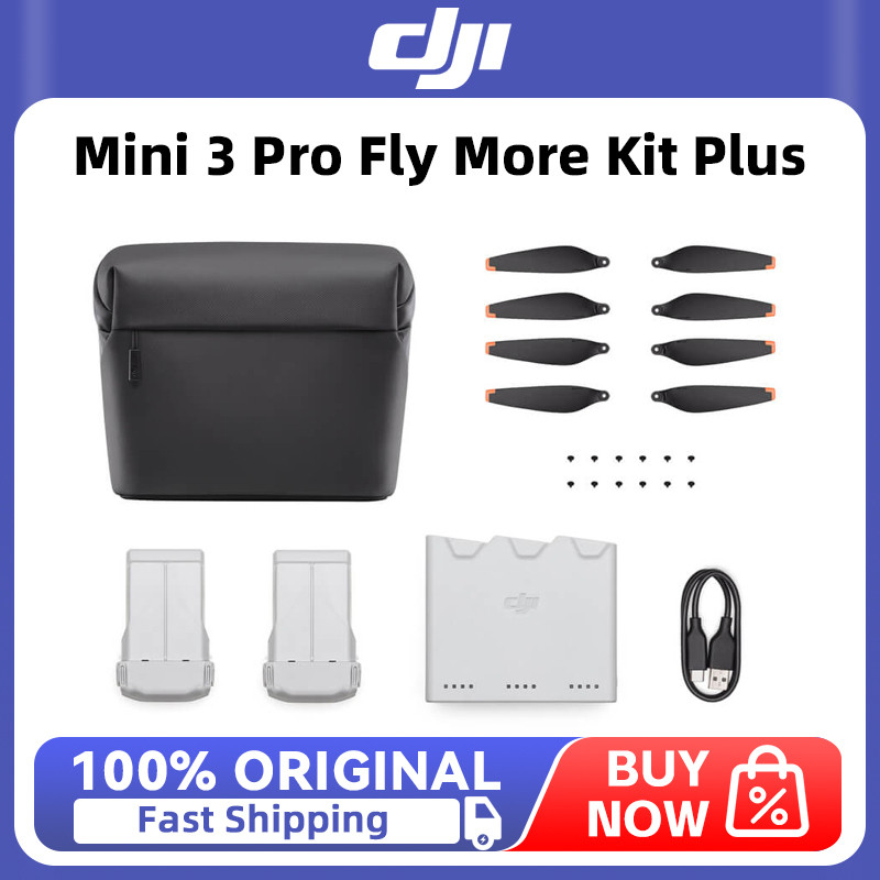 Dji Mini 3 Pro Fly More Kit Plus แบตเตอรี่เที่ยวบินอัจฉริยะ Plus Two-Way ชาร์จ Hub ใบพัดกระเป๋าสะพาย