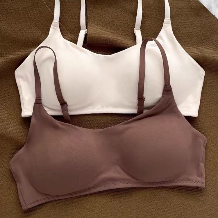 ชุดชั้นใน หน้าอกเล็กของผู้หญิงรวบรวมท่อป้องกันการกระดิกสไตล์ด้านบนไม่มีรอยต่อเรียบง่ายเซ็กซี่ที่สวยงามกลับ ชุดชั้นใน