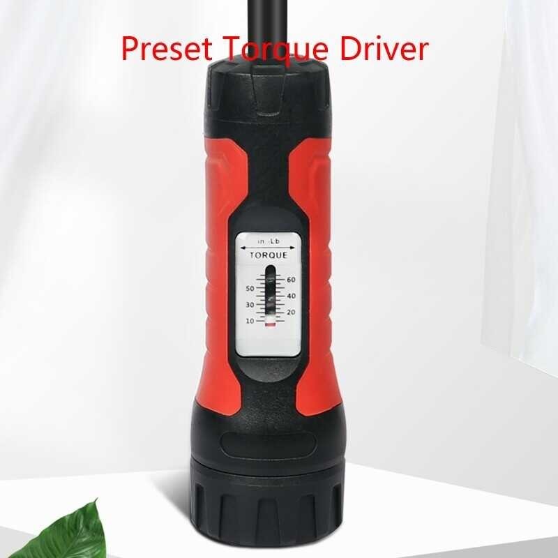 Torque Upgraded Screwdriver 1/4" Drive Screwdriver Torque Wrench Adjustment Range 10-65In.Lb Carbon