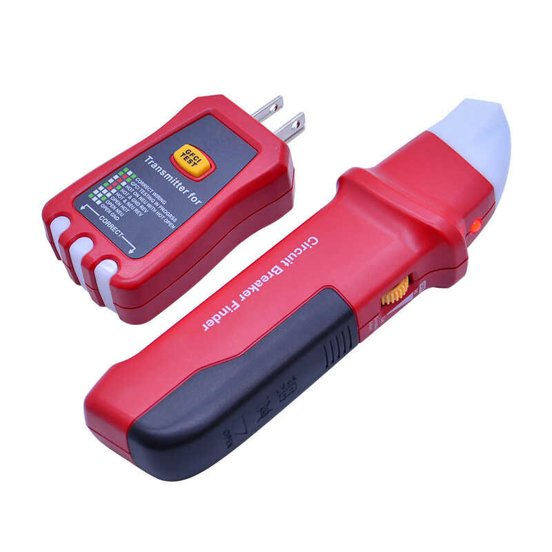 เครื่องทดสอบ Xin แบบดิจิตอล AC Circuit Tracker Finder + GFCI Socket Tester 90-120V Breaker Locator