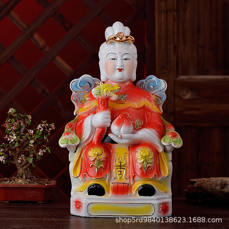 Wuji Old Grandma Goddess Buddha Statue Mount Taishan Grandma's Decoration 16-18 inches