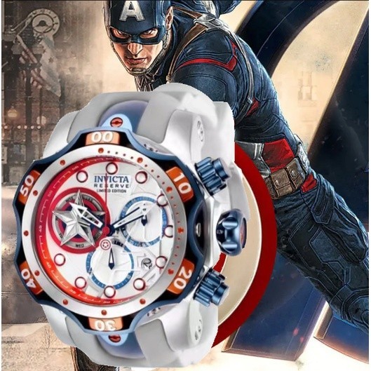 2022แฟชั ่ น Marvel/Captain America/INVICTA/นาฬิกาผู ้ ชาย