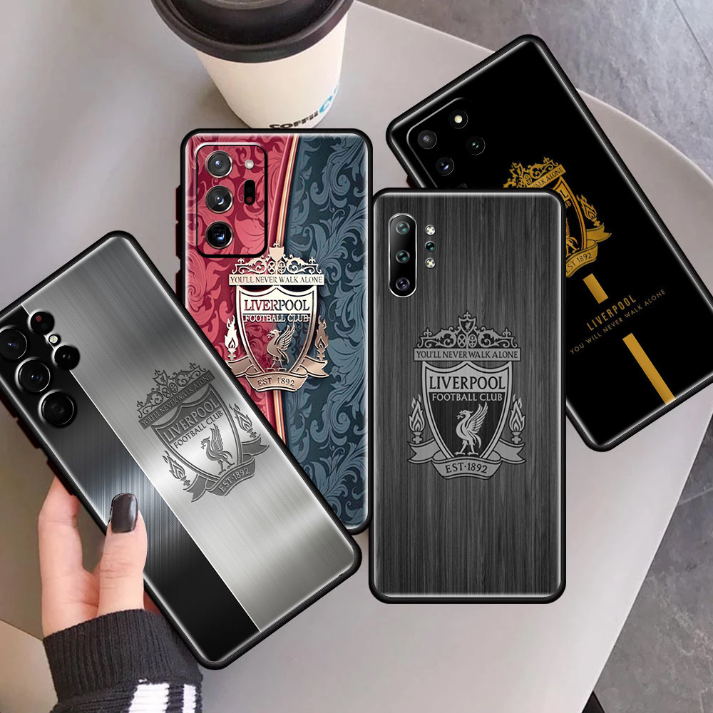 SAMSUNG Liverpool FCซิลิโคนอ่อนนุ่มบางพิเศษป้องกันกล้องเคสโทรศัพท์Samsung Galaxy NOTE 10 20 M33 M52 A54 A10S M01S PRO PLUS ULTRA 5G