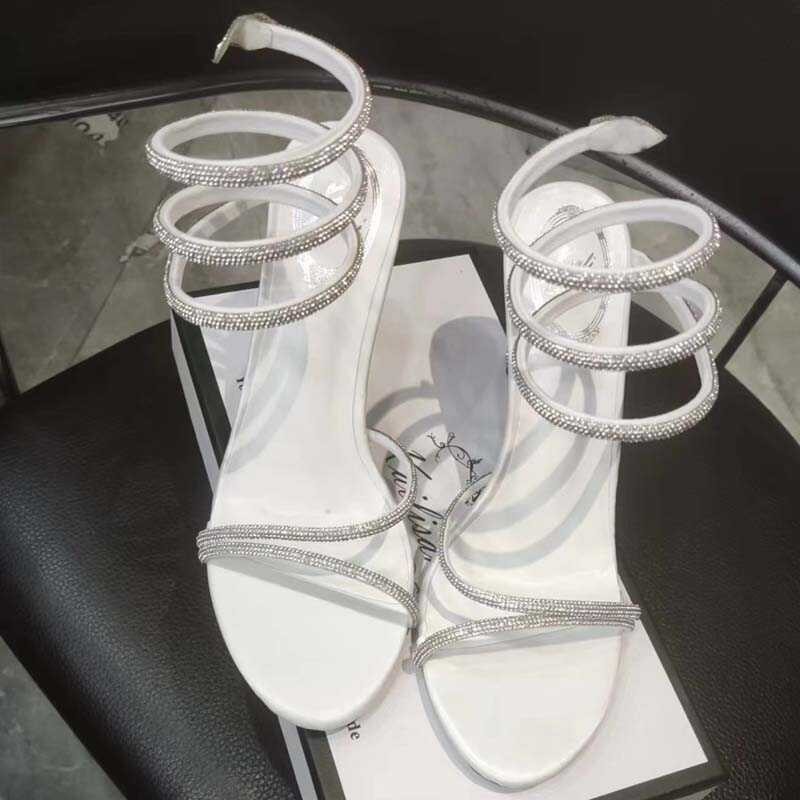 ➧ Eilyken คริสตัล Rhinestone เปิดนิ้วเท้าผู้หญิงออกแบบรองเท