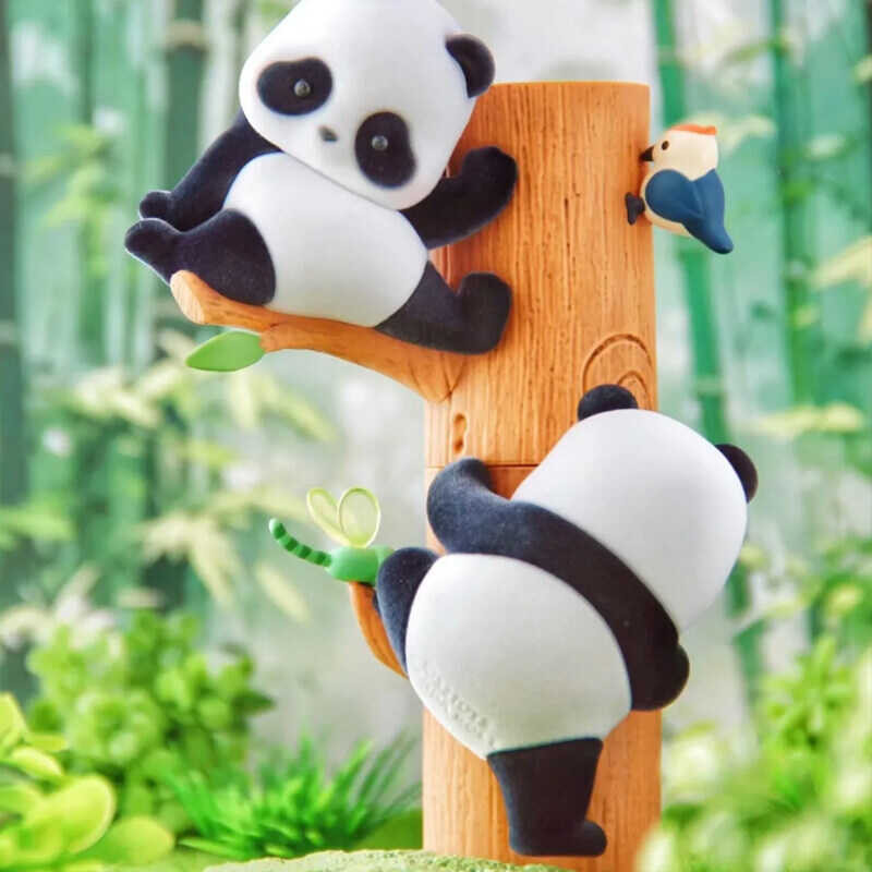 Panda Original 52TOYS Roll Fruit Tree Climbing Series Action Figure Doll Desktop Decoration 52toys