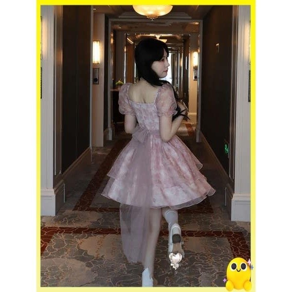 shein dress dress plus size for woman casual dress for woman Sweet puff sleeve dress women's summer