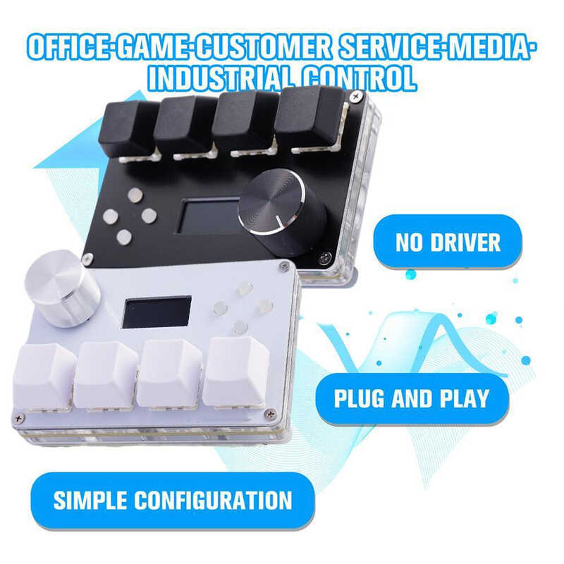 O3C Sayobot SayoDevice OSU 4+4 Keys Rapid Trigger Color Custom Screen Knob ro Game Keyboard