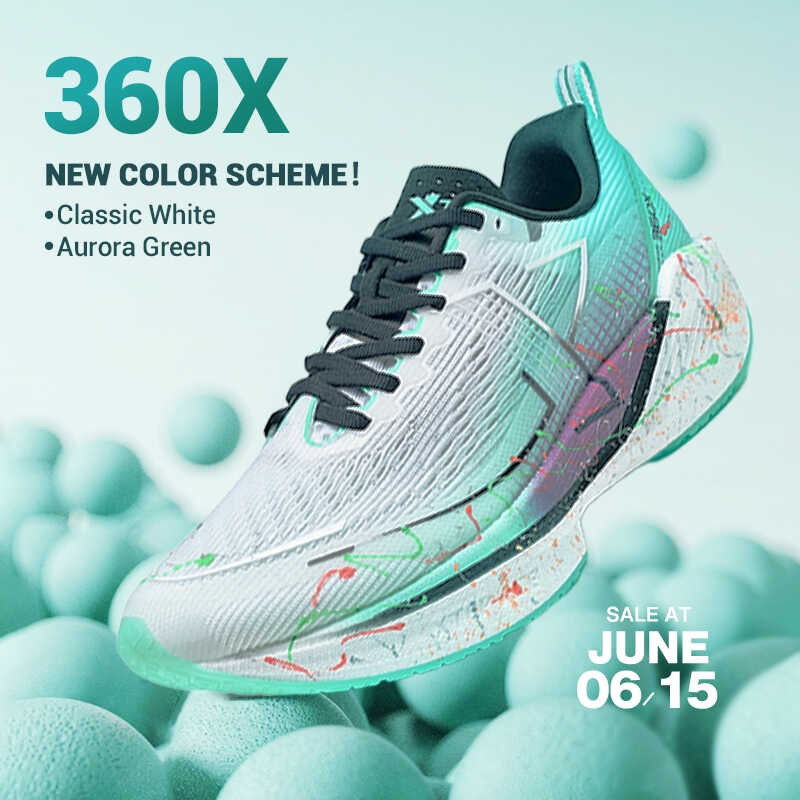 รองเท้าวิ่งคาร์บอน XTEP 360X ผ้าไนล่อนไฟเบอร์กลาส กันกา