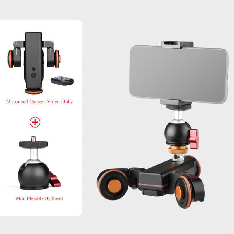 Wireless Topcine Camera Dolly,Motorized Electric Track Rail 24" Slider Dolly Car Remote Control,Com