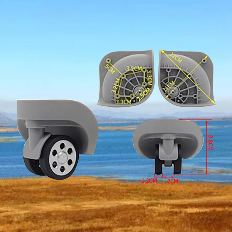 128 กระเป๋าเดินทางล้อเปลี่ยนรถเข็นรอก Mute Universal ล้อ Reel LBJB-162 ขนาดเล็ก DL-A168-S