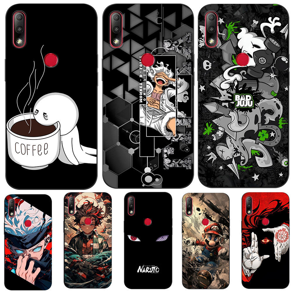 สําหรับ ASUS Zenfone max ZB634KL เคสโทรศัพท์ฝาหลังซิลิคอนสีดํา Tpu ตลก Punk