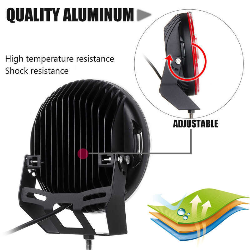 ❤ 【9นิ้ว】 (น้ำท่วมฝาครอบ) 640W 128Ledรถled Ruondทำงานไฟสปอร์ตไ