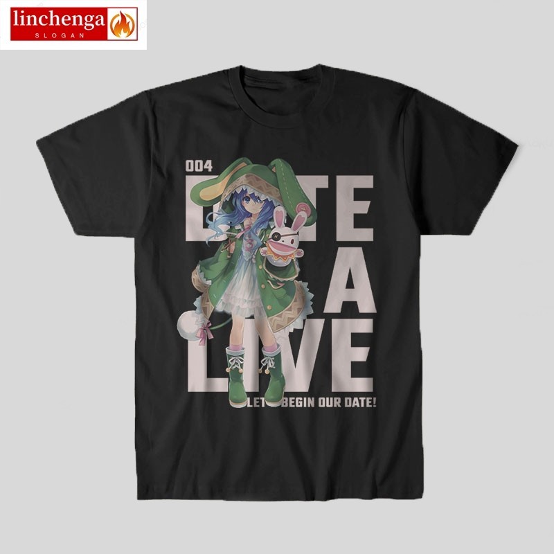 Date A Live Himekawa Yoshino T-Shirt ( แขนสั ้ นสีดํา )