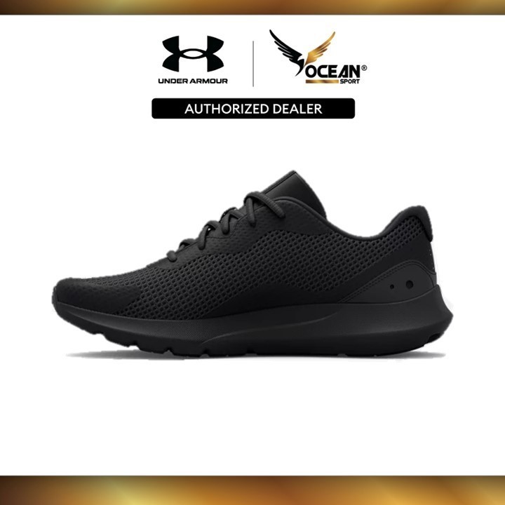 Under Armour Mens UA Surge 3 Running Shoes (สีดํา) 3024883-002