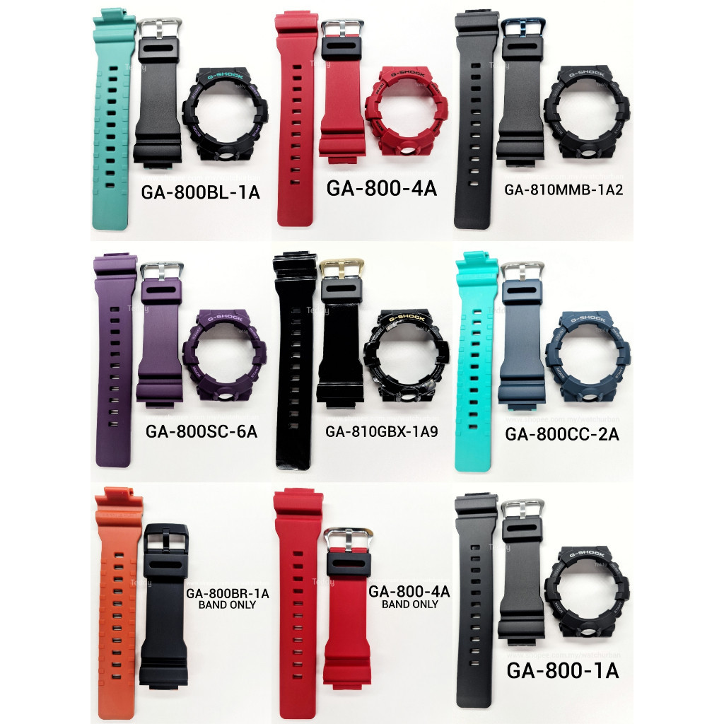 คาสิโอ G-SHOCK BAND และกรอบ GA800 GA-800