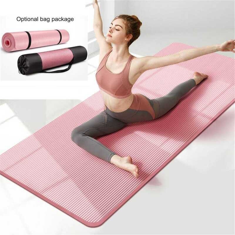 Extra 20/15/10 MM Thick Double Layer NBR Non-Slip Tasteless Yoga Pilates Mat Gymnastics Fiess Exerc