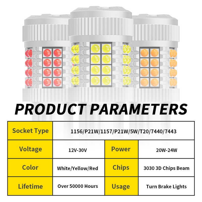 ❤ KALADA ฟเลี้ยว LED กระพริบปกติ T20 Ba15s Bau15s มีพัดลมในตัว 40