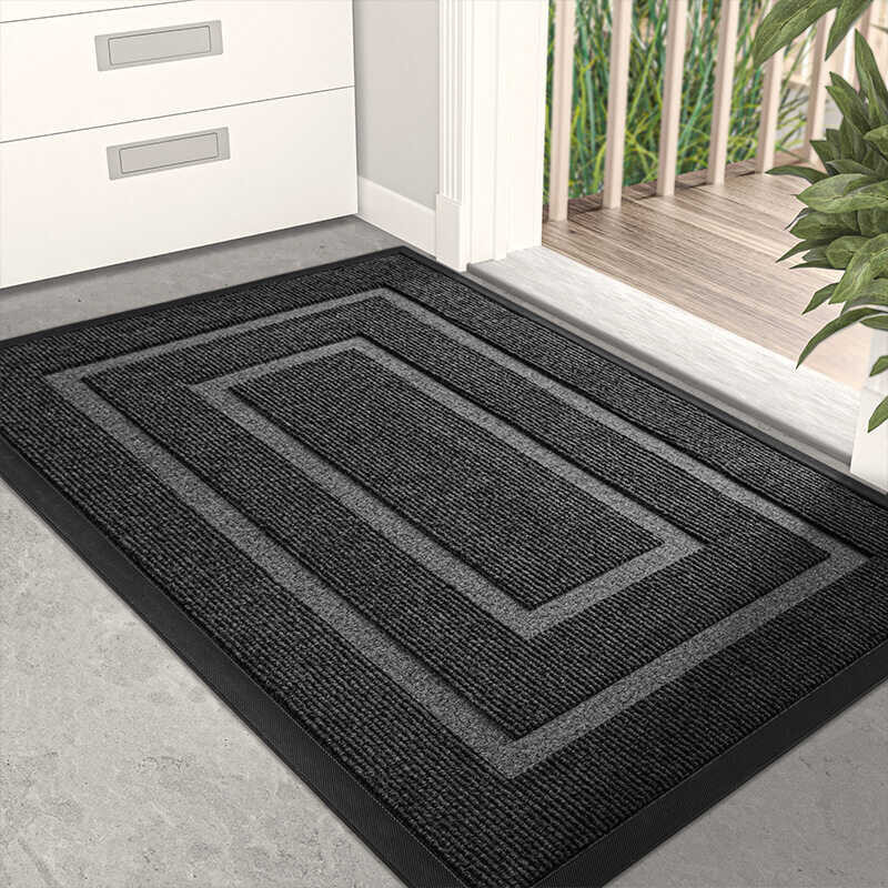 Mats Front Welcome - Durable Rubber Non Slip Entry Rug Home Low Profile Entrance Mat, Heavy Duty Fl