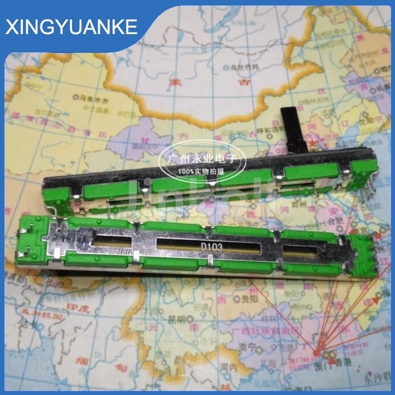 2PCS SC6080GH 75 มม.ตรงสไลด์ Potentiometer Resistor D103 10K Ohm Double 6Pins Mixer Fader D10K ความย