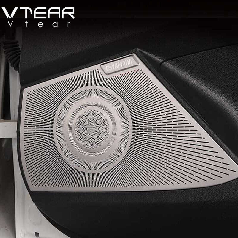 ❤ Vtear For MG Mg5 2021 2022 Car Horn Stainless Steel Fittings Speaker Cover Interior Trim Access
