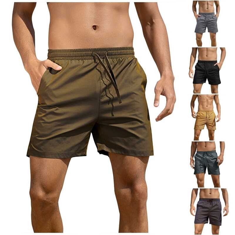 Pocket Quick Brand Dry Shorts For Men Swimwear Man Swimsuit Swim Trunks Summer Bathing Beach Wear S