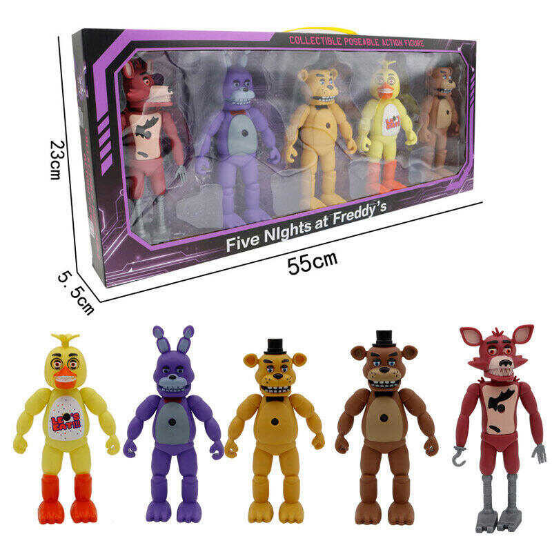 Kid's Store New Listing Five Nights At Freddy's Action Figure Toy Foxy Freddy Fazbear Bear FNAF PVC