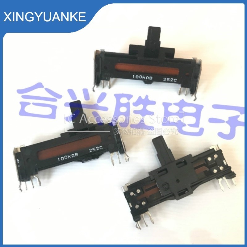 2 ชิ้น/ล็อต 35 มม.ตรงสไลด์เลื่อน Potentiometer B100K เทปบันทึกการปรับแต่ง Fader สูงและต่ํา Pitch ปรับ Potentiometer