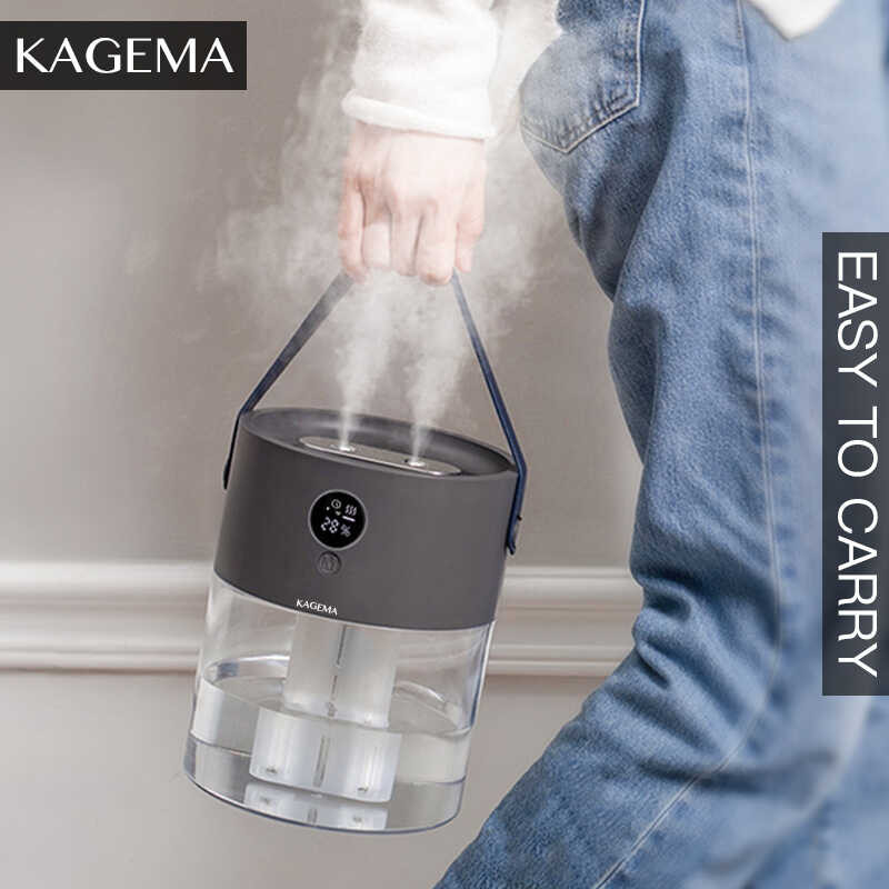 Large KAGEMA 2L Capacity Humidifier Essential Oil Diffuser 2 In 1 4000mAh Built-In Battery Dual Noz 