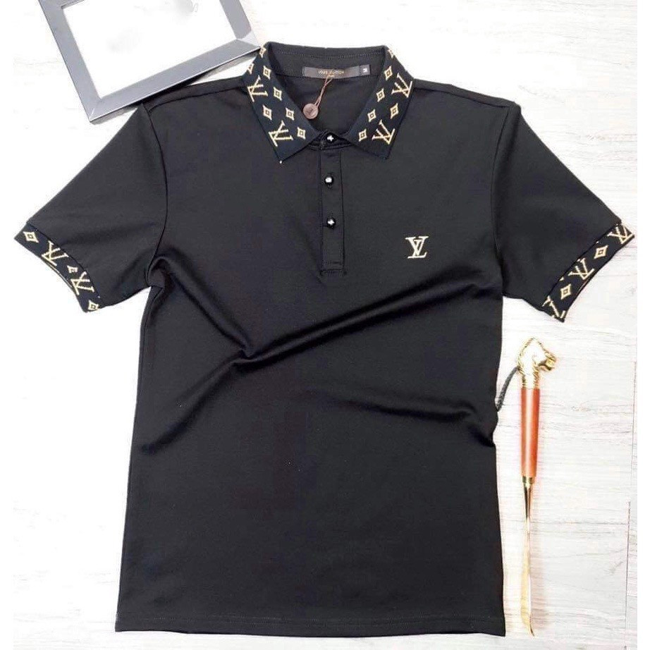 เสื้อยืดโปโล แขนสั้น คอแตก ปักลายโลโก้ สวยงาม ดูดซับเหงื่อ ราคาดี สําหรับผู้ชาย