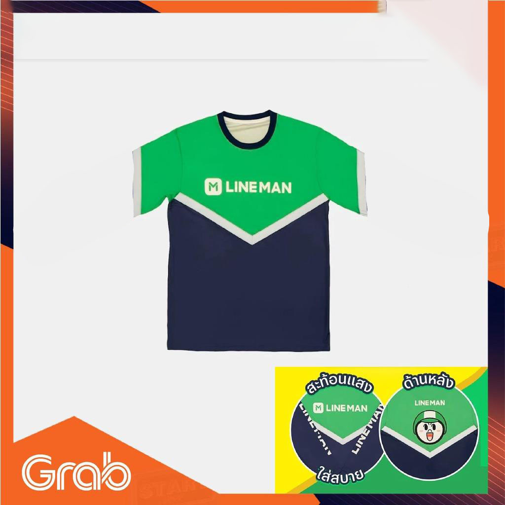 เสื้อยืดไลน์แมนแฟชั่นลําลองแห้งเร็วเสื้อยืดพิมพ์ลายหลวม